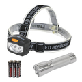 Prime-Line LED Flashlight and Headlamp Combo Single Pack E007000